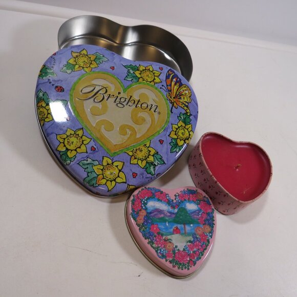 Brighton Other - Brighton Sunflower Heart Shaped Tin & Candle in metal tin (Valentine's Day)